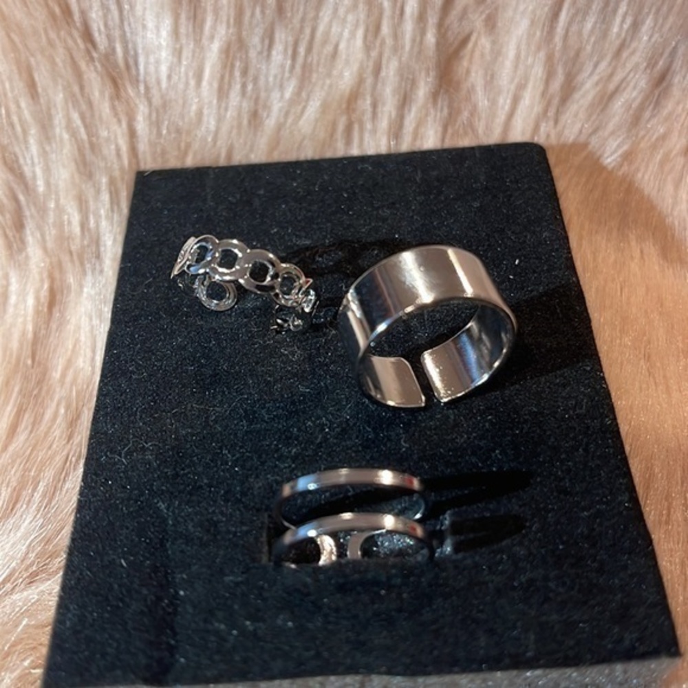 3-Piece set Stainless‎ Steel Adjustable Rings NWT - Picture 13 of 17